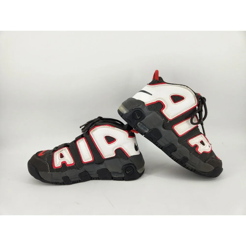 Nike Air More Uptempo Youth 2.5Y Black White Red DH9723-200 Basketball Shoes